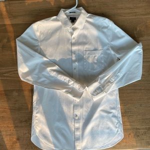 J Crew. Thompson Premium dress shirt. White. Size medium (neck 15-15.5)